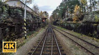 Train Driver's view / Pohled strojvedoucího Kolín - Česká Lípa (4K)