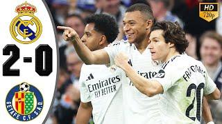 Real Madrid vs Getafe 2-0 Highlights & All Goals 2024  Kylian Mbappe Goal