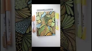 Calming colourful Zentangle inspired #art #shorts #doodle #zentangle #satisfying #drawing