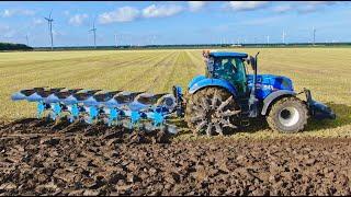 Ploughing w/ Spade lug Step Wheels for Xtra Traction | 0% slip! New Holland T7.270 & Lemken Juwel 10