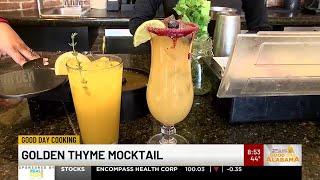 Brian Alli & Heaven Martinez: Golden Thyme Mocktail