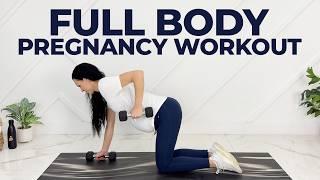 15-Minute Pregnancy Workout (FULL BODY with Dumbbells)