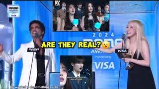 Kpop Idols reaction to ROSÉ & Bruno Mars at MAMA AWARD others