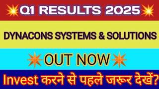 DSSL Q1 Results  DSSL Results DSSL Share Latest News Dynacons Systems & Solutions Ltd Latest News