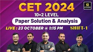 23 Oct. Rajasthan Cet Paper Solution 2024 | CET (10+2) Level Paper Solution | Utkarsh Classes