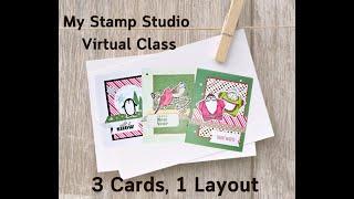 3 cards,  1 Layout- Online Class