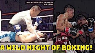 KAZUKI NAKAJIMA 中島和樹 SCORES  KO OF THE YEAR CANDIDATE & KATSUMA AKITSUGI 明木勝摩  SHINES AGAIN!