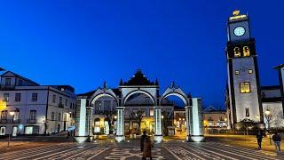 LIVE: Ponta Delgada Walk windy first Tuesday 2025, São Miguel Açores Portugal - 07.01.2025