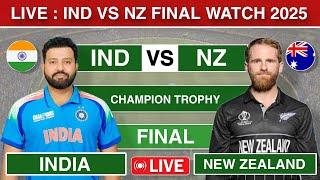 Final : India vs New Zealand Champions Trophy Final 2025 | Ind vs Nz Live Today | Commentary