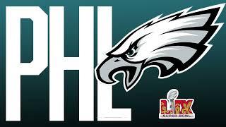 Philadelphia Eagles ( 2025 NFC CHAMPIONS)  1 HR LOGO LOOP, WALLPAPER, BACKGROUND NO SOUND.