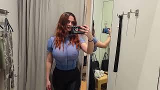 Transparent Clothing Try on Haul with Angelina   Sheer Tops