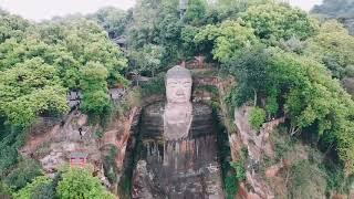 Leshan giant Buddha 乐山大佛航拍