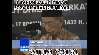 9 tahun lalu 1 milyar, Tahun ini 2024 lebih 2,5 milyar...Itulah Santunan Nasional Murid Shiddiqiyyah