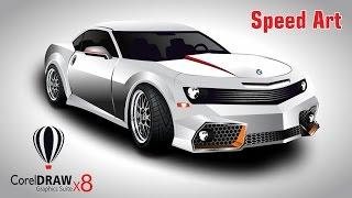 CorelDraw x8 Speed  Art BMW Car