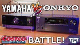 BATTLE OF THE BUDGET ATMOS AV RECEIVERS! | Yamaha RX-V6A V.S. Onkyo TX-NR595 from COSTCO!