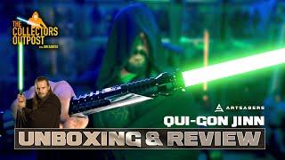 Qui-Gon Jinn Lightsaber - Unboxing & Review From Artsabers