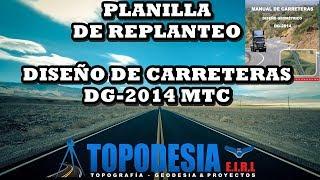 10.- Planilla de Replanteo con AutoCAD Civil 3D 2018 y TD Excel DG-2014