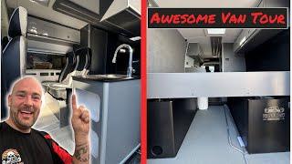 Custom camper van shower tray, Amazing Van tour and NEW UNIT TOUR