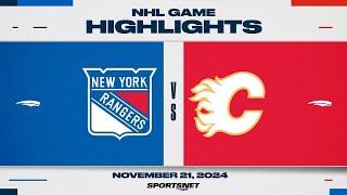 NHL Highlights | Rangers vs. Flames - November 21, 2024