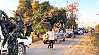 Karenni state KA/KNDF dancing  in the street