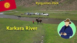  Kyrgyzstan 2024 - Jeep Tour -  The Karkara River - 4k drone footage ️