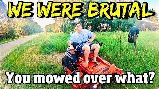 Wet Tall Grass-Even Standing water-Brutal Review of Gravely's Best Residential Lawn Mower