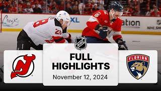 NHL Highlights | Devils vs. Panthers - November 12, 2024