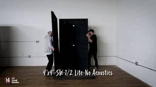 LAVB Assembly: 4'x4' - 1/2 Lite Door - No Acoustics - Charcoal - Charcoal - White Door