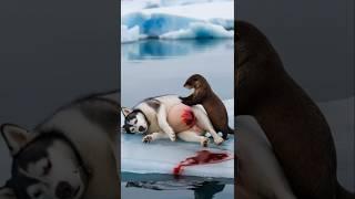 A touching story of an otter helping a dog give birth to her pups. #animals #shorts