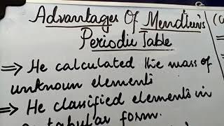 Advantages and disadvantages of Mendelvees's periodic table #Xll #FreeOnlineCoaching