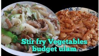 HEALTHY BUDGET ULAM RECIPE STIR FRY AND EASY COOKING