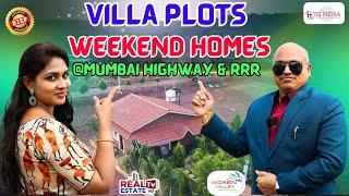 Weekend Homes near Mumbai Highway & RRR || Gated Community Villa Plots with Resort || Woxen Valley