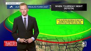 Cool and cloudy Thursday; Northern lights possible Thursday night