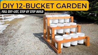 DIY 5 Gallon Bucket Garden | Full Cut-List and Step-By-Step Build