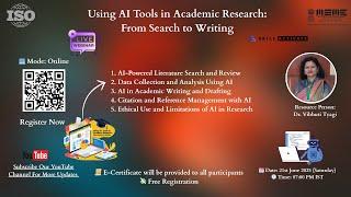 INTERNATIONAL WEBINAR on Using AI Tools in Academic Research: From Search to Writing