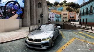 BMW M5 CS - Forza Horizon 5 | Steering wheel gameplay