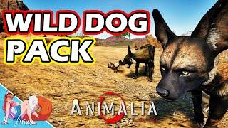 Playing the new WILD DOG in Animalia survival! Bark Bark