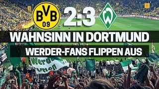 Werder Bremen dreht Spiel in Dortmund: WERDER-FANS FLIPPEN AUS | BVB -  Werder Bremen (2:3)