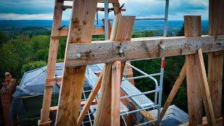 Raising the turret roof, despite the Chaumont roof curse.