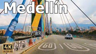 Medellin 4K - Driving in Colombia - El Poblado, La Candelaria, Centro Commercial