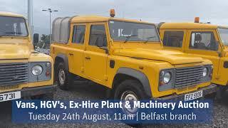 Vans, HGV's, Ex-Hire Plant & Machinery Auction