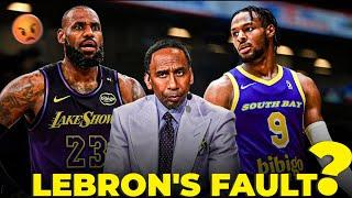 LeBron James responsible for Bronny James' misery in Lakers #lebronjames