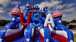 USA DUAL INFLATABLE WATERSLIDE