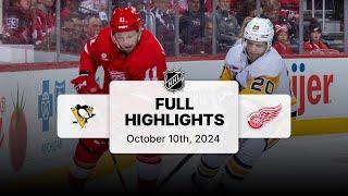 Penguins at Red Wings | October 10, 2024 | NHL Full Game Highlights