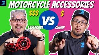 Comparing Cheap and Expensive Motorcycle Accessories! | Pin Locks, USB Chargers and Horns!