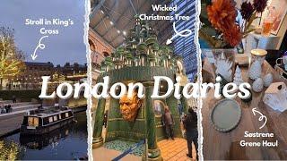 LIFE IN LONDON IN NOVEMBER | Christmas lights @ King's Cross, Christmas decor haul & Chilling @ home