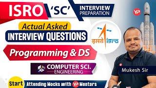 Actual Asked Interview Questions| Programming & Data Structure |CSE| ISRO 'SC 'Interview Preparation