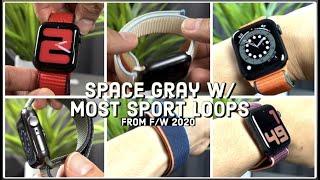 SPACE GRAY Apple Watch Series 6 WITH THE LATEST SPORT LOOPS (HDR) + GIVEAWAY