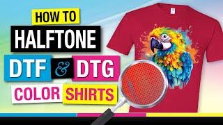 How to Separate DTF & DTG Art Using Halftones to Print on Color Shirts. Step by Step Adobe Tutorial.