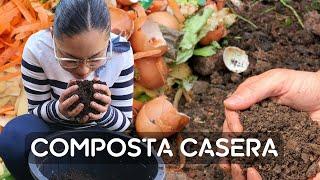 Cómo hacer composta casera//sin mal olor, en poco espacio #compostacasera #compostaje